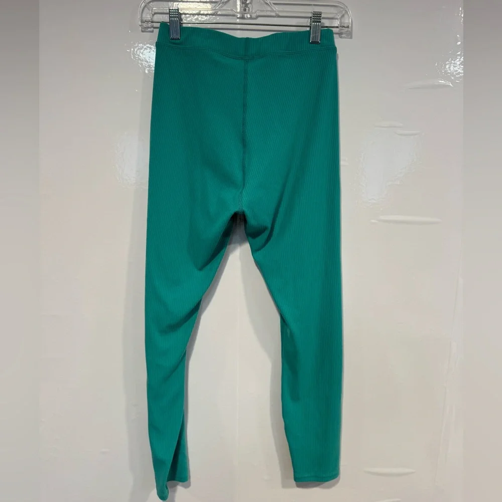 Alo Green Ribbed‎ Teal Leggings